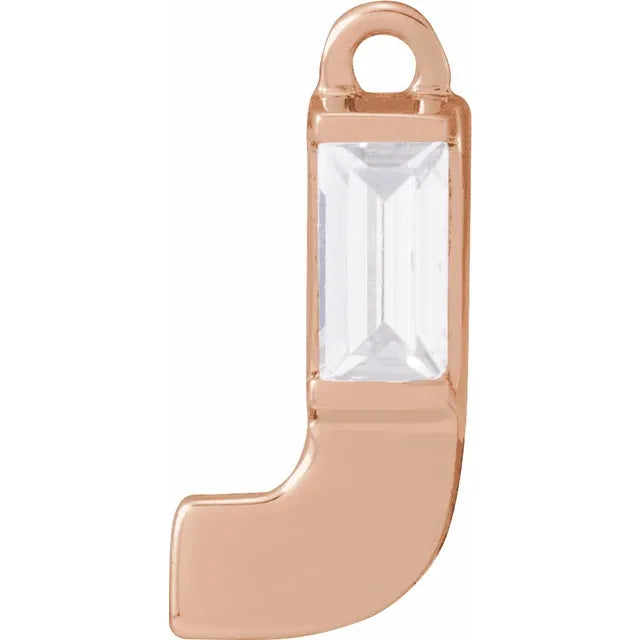 Lab-Grown Diamond Accented Initial Dangle