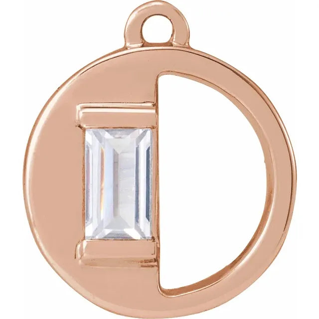 Lab-Grown Diamond Accented Initial Dangle