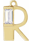 Lab-Grown Diamond Accented Initial Dangle