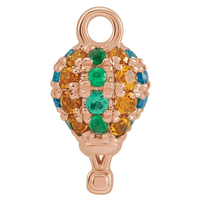 Natural Multi-Gemstone Hot Air Balloon Dangle
