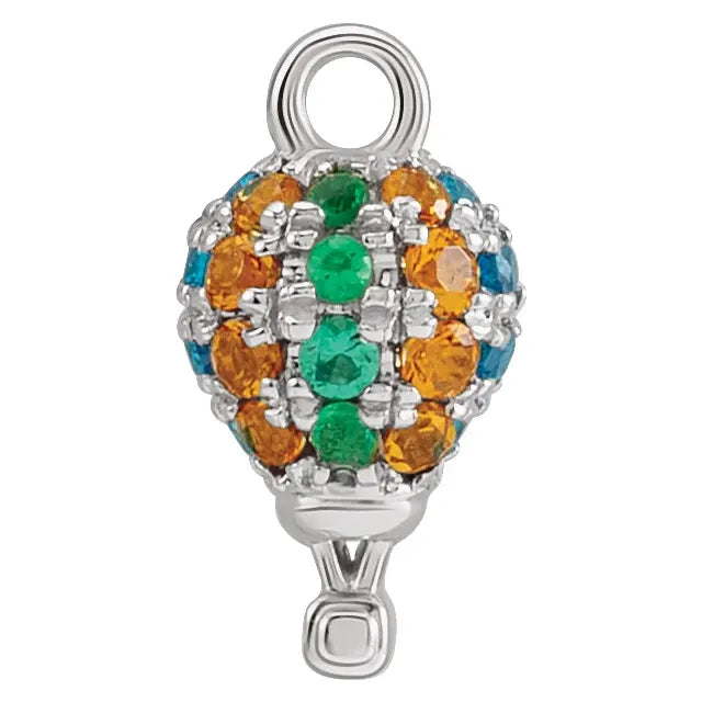 Natural Multi-Gemstone Hot Air Balloon Dangle