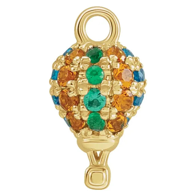 Natural Multi-Gemstone Hot Air Balloon Dangle