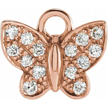 Natural Diamond Butterfly Dangle
