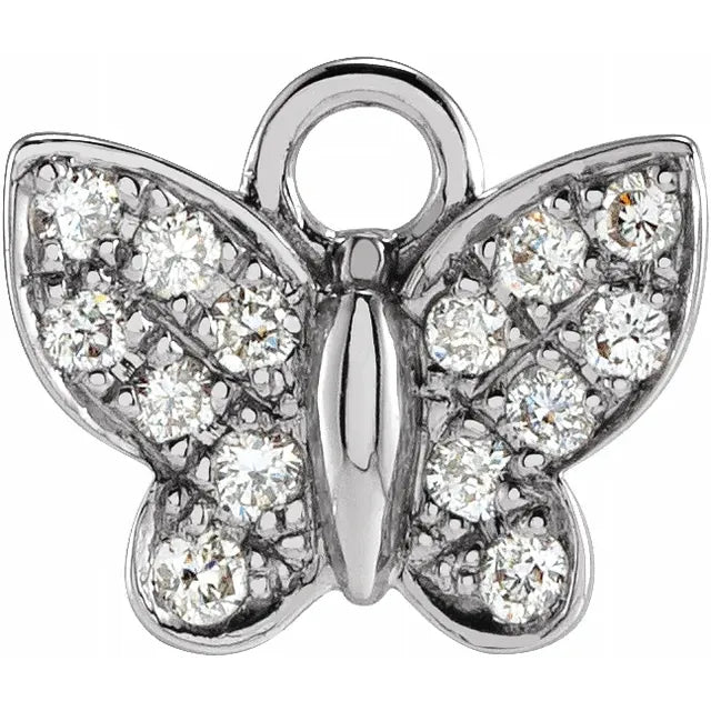 Natural Diamond Butterfly Dangle
