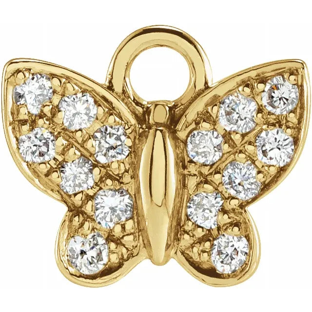 Natural Diamond Butterfly Dangle