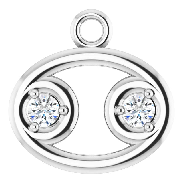 Natural Diamond Zodiac Dangle