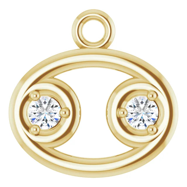 Natural Diamond Zodiac Dangle