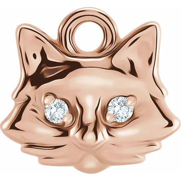 Natural Diamond Cat Dangle