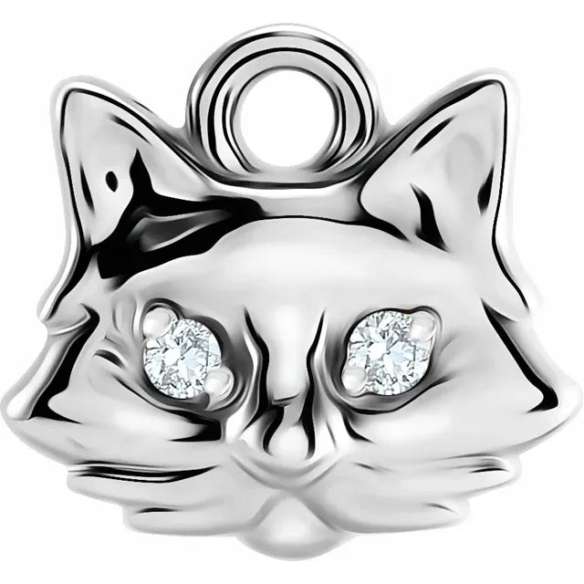 Natural Diamond Cat Dangle