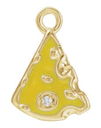 Natural Diamond Yellow Enamel Cheese Dangle