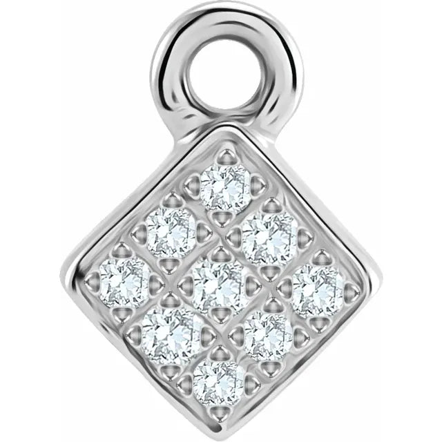 Natural Diamond Cluster Dangle
