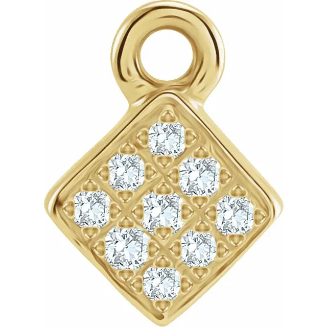 Natural Diamond Cluster Dangle