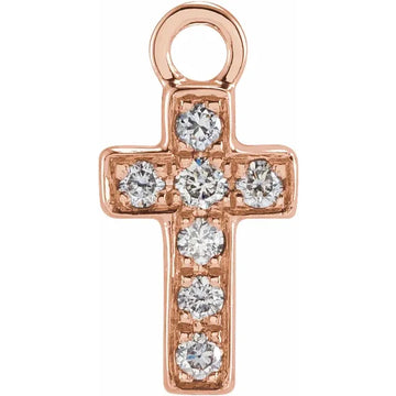 Natural Diamond Cross Dangle
