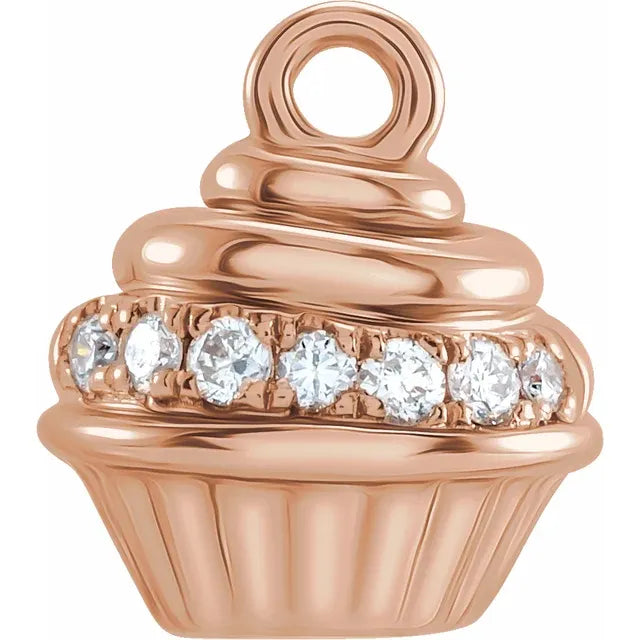 Natural Diamond Cupcake Dangle