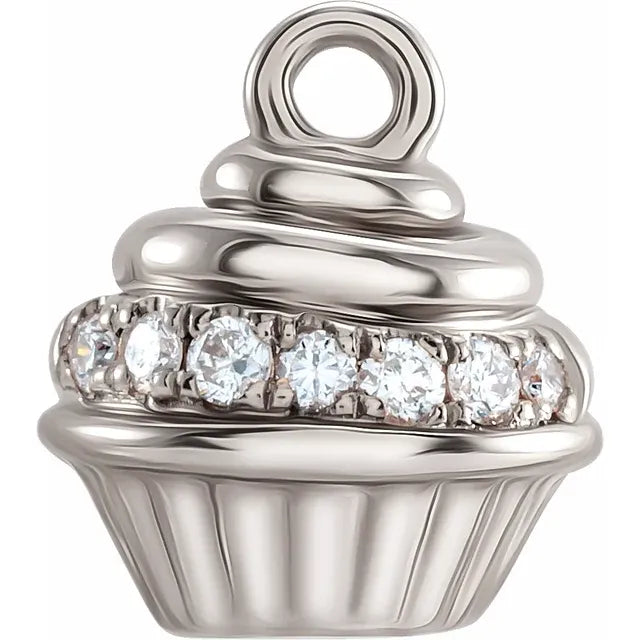 Natural Diamond Cupcake Dangle