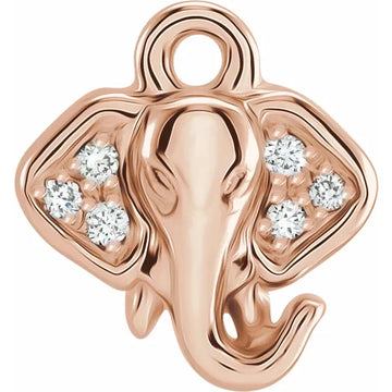 Natural Diamond Elephant Dangle