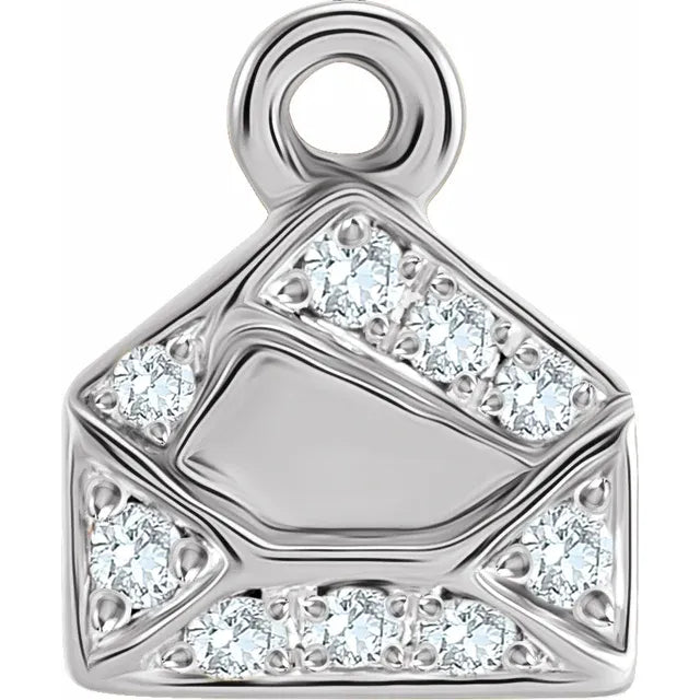 Natural Diamond Envelope Dangle
