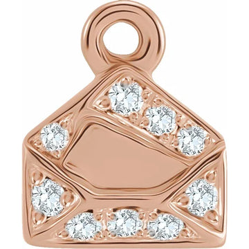 Natural Diamond Envelope Dangle