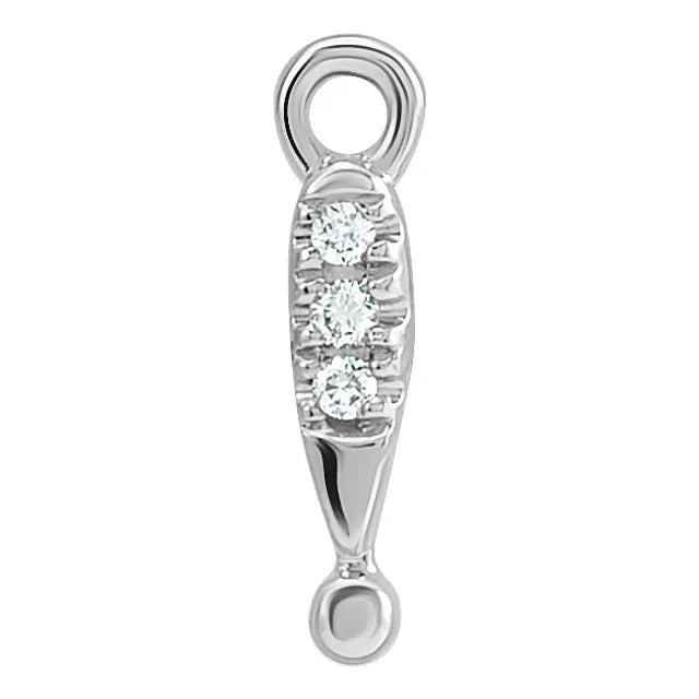 Natural Diamond Exclamation Point Dangle