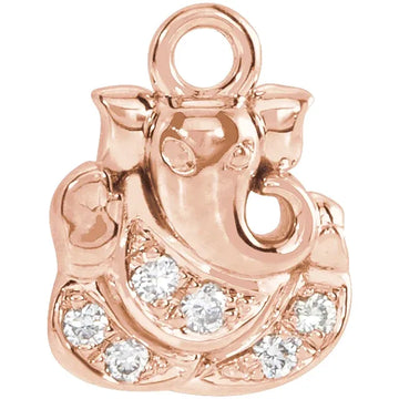 Natural Diamond Ganesha Dangle