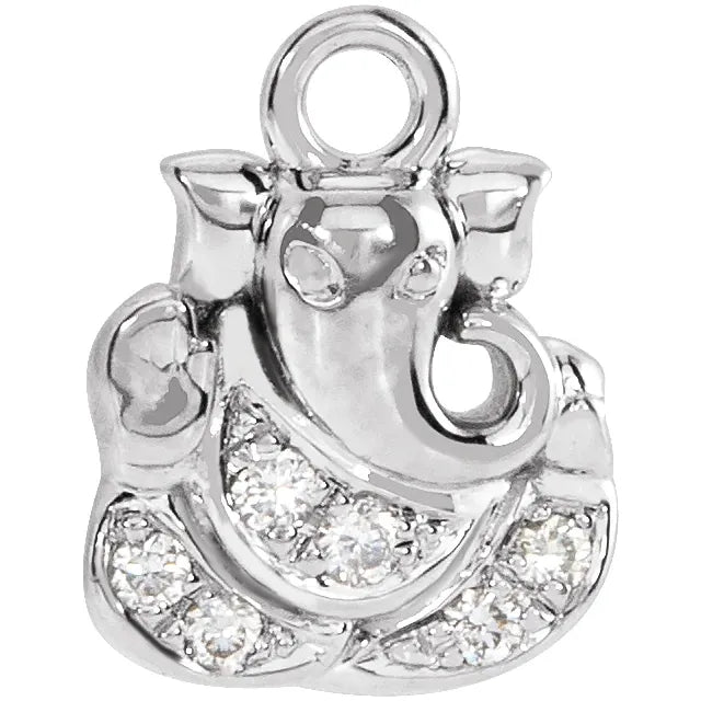 Natural Diamond Ganesha Dangle