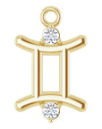 Natural Diamond Zodiac Dangle