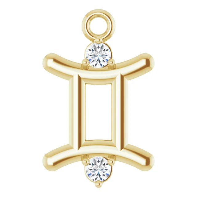 Natural Diamond Zodiac Dangle