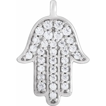 Natural Diamond Hamsa Dangle