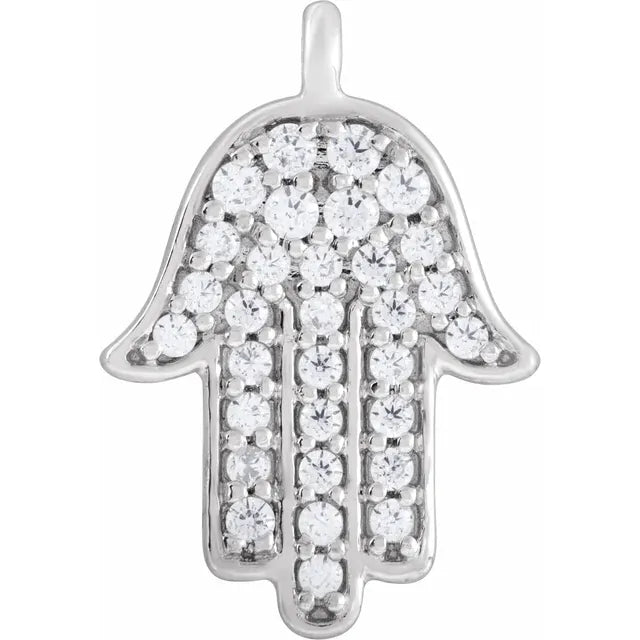 Natural Diamond Hamsa Dangle