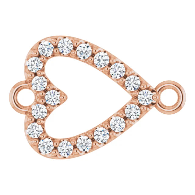 Natural Diamond Heart Link