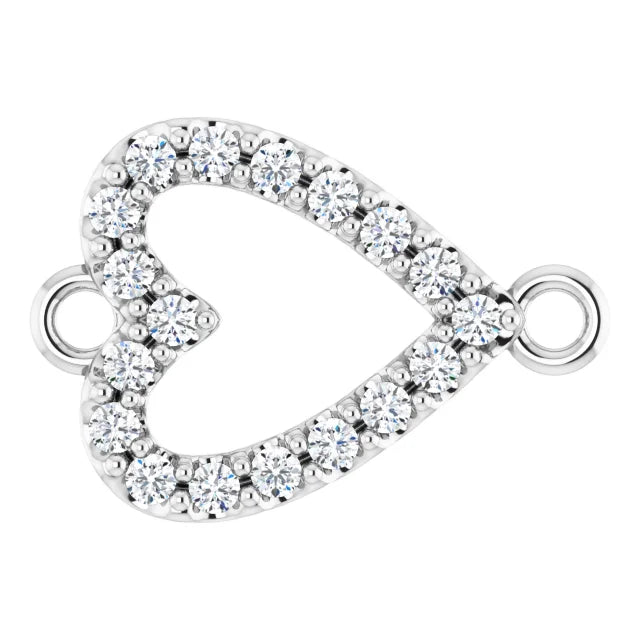 Natural Diamond Heart Link