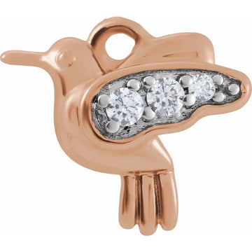 Natural Diamond Hummingbird Dangle