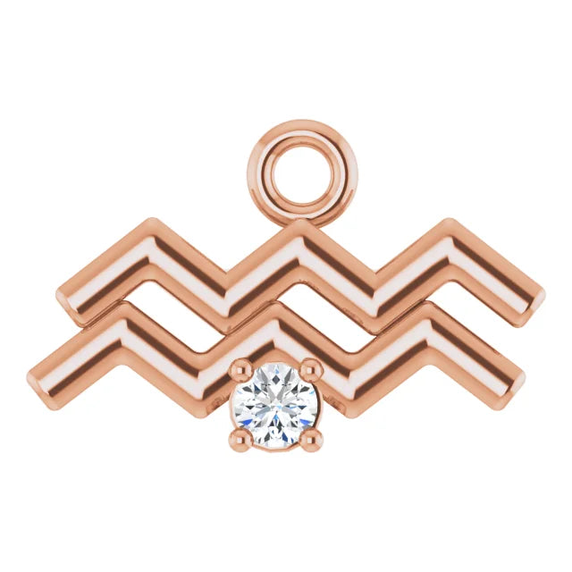 Natural Diamond Zodiac Dangle
