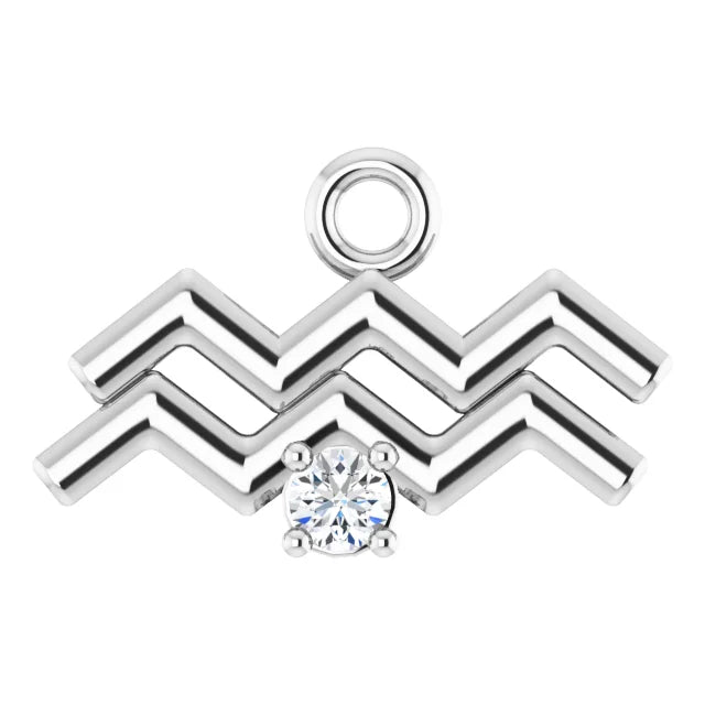 Natural Diamond Zodiac Dangle
