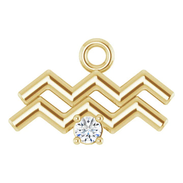 Natural Diamond Zodiac Dangle