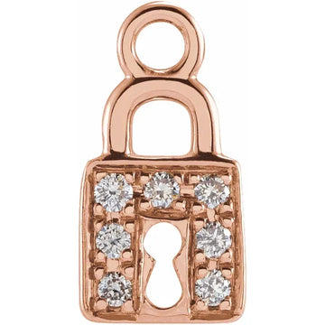 Natural Diamond Lock Dangle
