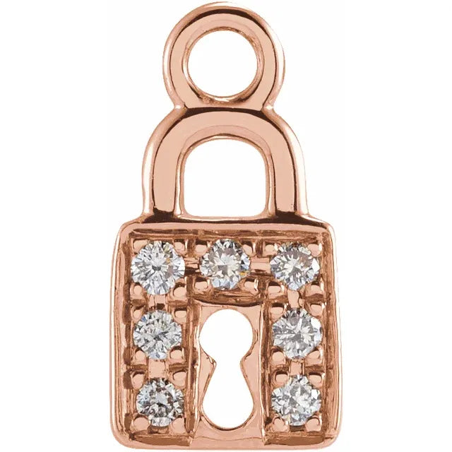 Natural Diamond Lock Dangle