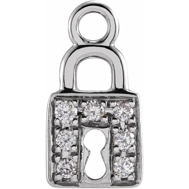Natural Diamond Lock Dangle