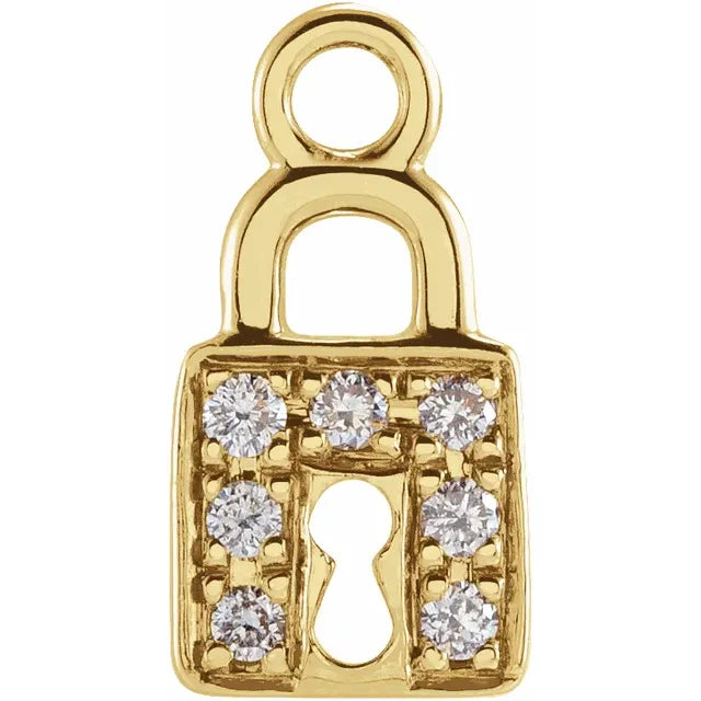 Natural Diamond Lock Dangle