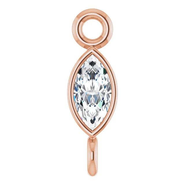 Natural Diamond Marquise Bezel-Set Link