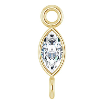 Natural Diamond Marquise Bezel-Set Link