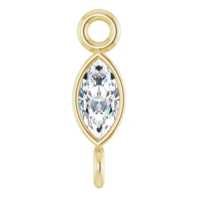 Natural Diamond Marquise Bezel-Set Link