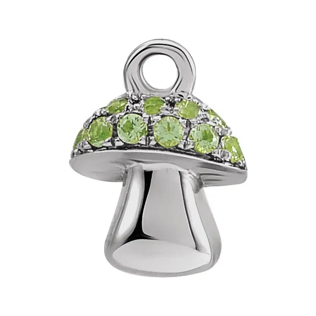 Natural Peridot Mushroom Dangle