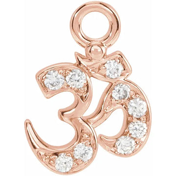 Natural Diamond Om Dangle