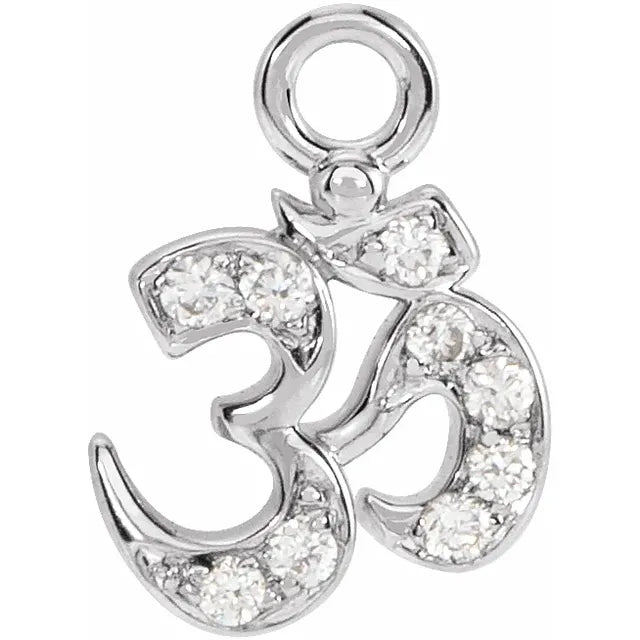 Natural Diamond Om Dangle