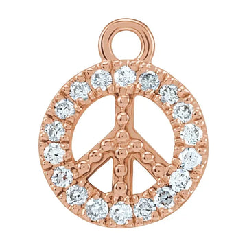 Natural Diamond Peace Dangle