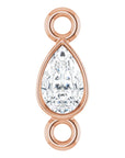 Natural Diamond Pear Bezel-Set Link