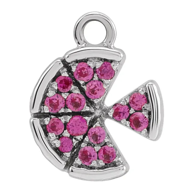 Natural Ruby Pizza Dangle