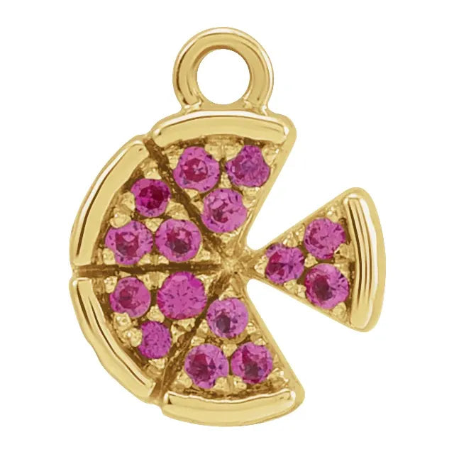 Natural Ruby Pizza Dangle