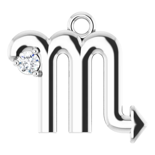 Natural Diamond Zodiac Dangle